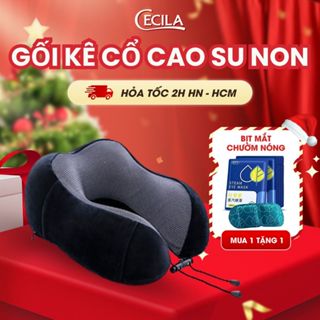 Gối kê cổ chữ U cao su non CECILA ruột êm vỏ mềm dành cho dân văn phòng dân lái xe và du lịch