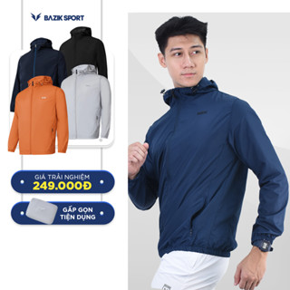  Áo Khoác Gió Nam BAZIK TechDry Thể Thao 1 Lớp SIÊU NHẸ Thoải Mái Vận Động Đi Làm Đi Chơi 