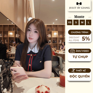   SẴN HÀNG  Váy tiểu thư đầm tiểu thư thiết kế dáng liền chữ a  Monte Dress Juletbygiang nữ tính chất TEX mùa hè 