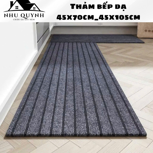 Thảm bếp lau chân, thảm chùi chân lông cừu đế cao su chống trơn trượt, siêu thấm cao cấp - 45cm x 70