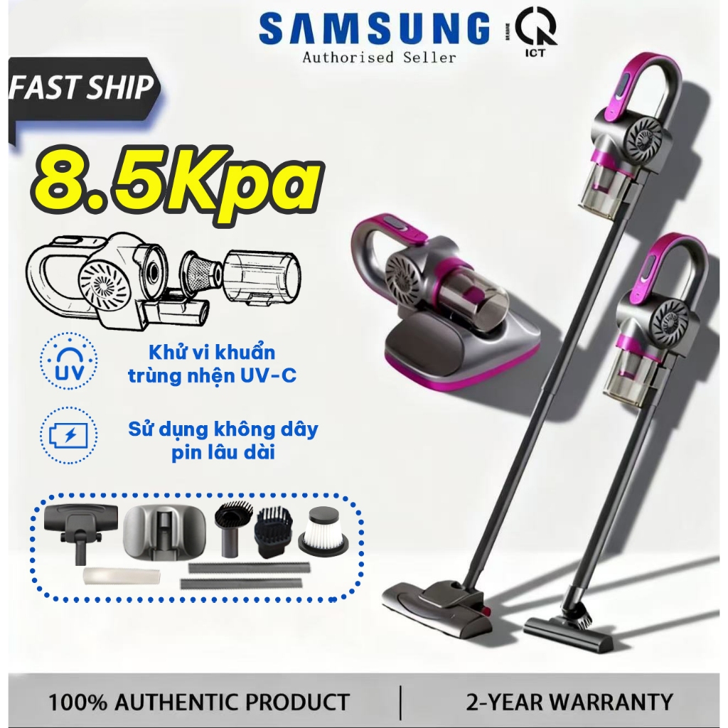 Bảo hành 2 năm - Máy hút bụi cầm tay - Vacuum cleaner - Bao gồm 6 phụ kiện - Máy hút bụi không dây
