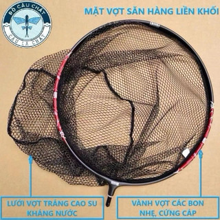 Mặt vợt săn hàng liền khối các bon cao cấp, vành vợt cacbon, lưới vợt tráng cao su