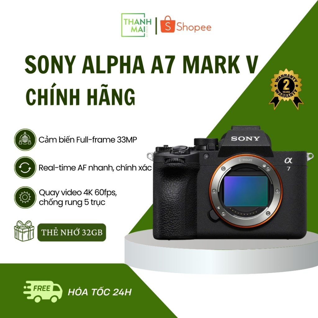 Máy Ảnh Sony A7 Mark V (A7M5) | New | Bảo hành Chính hãng 24 tháng