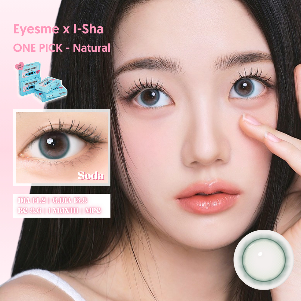 [Eyeme x I-Sha] Lens xanh Soda long lanh - One Pick Natural line