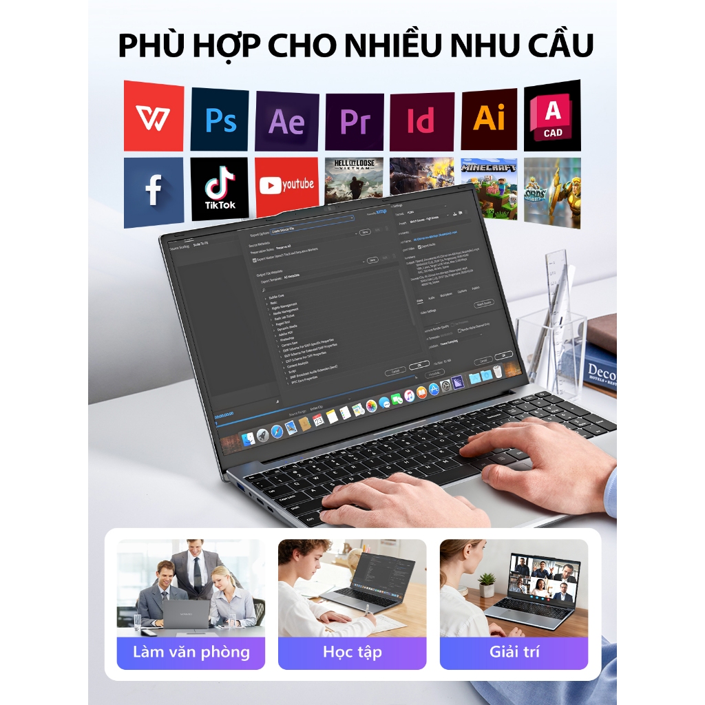 Laptop giá rẻ 15.6inch i5-8250U/ i7-8650U màn hình IPS RAM 16GB SSD 512GB Win 11 bản quyền - AOC bảo hành 2 năm | BigBuy360 - bigbuy360.vn
