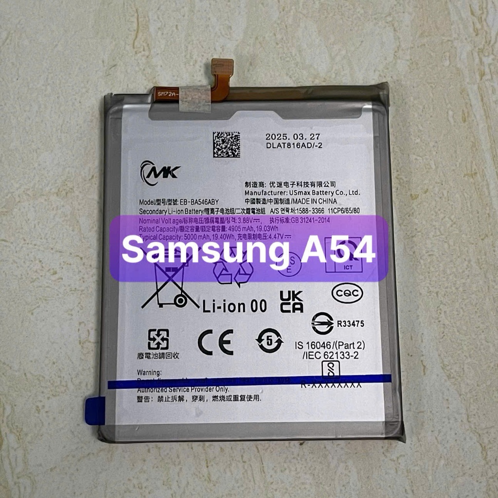 pin samsung  A54 model EB-BA546ABY ,bảo hành 6 tháng