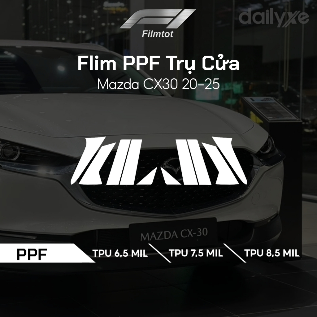 Miếng Dán PPF Trụ Cửa Mazda CX30 20-25 – Film Trong Suốt Cao Cấp, Chống Trầy, Form Chuẩn