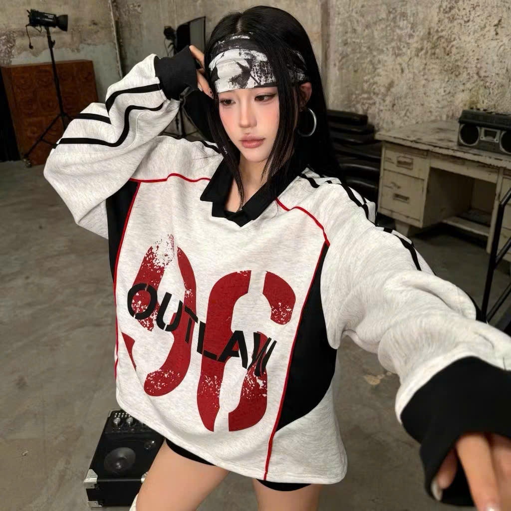 Áo Sweater Polo 96 OutLaw polo Nỉ 2 Da Unisex Nam Nữ- Jejul | BigBuy360 - bigbuy360.vn