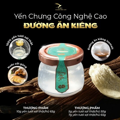 Yến Chưng Sẵn Vị Đường Ăn Kiêng - CiCi Thượng Đỉnh Yến - Hũ Yến Sào 5-10g Yến Tươi/Hũ Yến Cho Người Ăn Kiêng