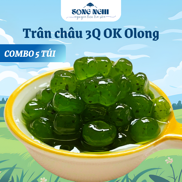 [COMBO THÙNG 5 GÓI] Trân châu 3Q OK Olong bịch 2KG/ 3Q Thái Lan - song nghi 3q ok ô long olong 3q