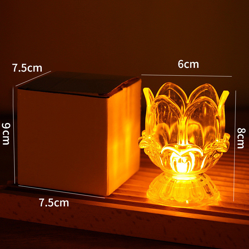 Đèn Pha Lê Sen Ánh Sáng Diwali Nến Điện Tử Cho Lễ Hội Trang Trí Nhà Cửa