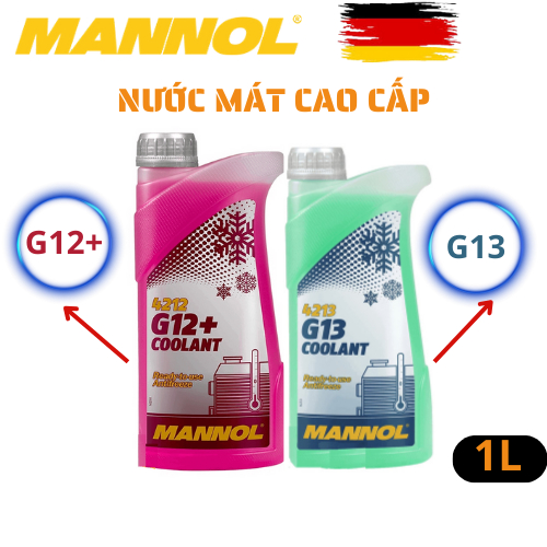 Nước mát Mannol Coolant G12+, G13 1 Lít - Nước mát Mannol G12+ - Nước mát Mannol G13Nhập khẩu Đức