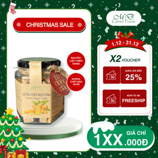   HOẢ TỐC  Gừng Viên Mật Ong Hỗ Trợ Tiêu Hoá Giảm Ho MD Green Foods 210gr - 100% Nguyên Liệu Thiên Nhiên 