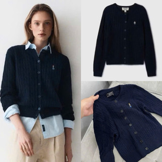  Áo cardigan len gân Xanh than dáng dài tay nữ áo khoác len mịn giữ ấm dễ phối đồ mẫu mới 2026 