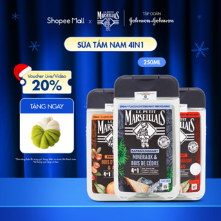  Sữa Tắm 4 in 1 Nam 92% Thiên Nhiên Le Petit Marseillais Nhiều Mùi Hương 250ml 