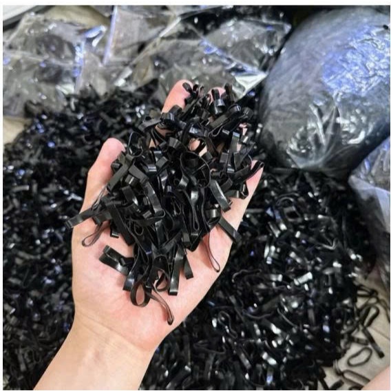 Dây Buộc Tóc Mini Siêu Dẻo Màu Đen – Thun Buộc Tóc Co Giãn Không Đứt