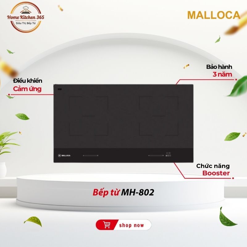 Bếp từ đôi Malloca Skylux MH-802 bảo hành 3 năm - Thiết Kế Sang Trọng, Dùng Bền Bỉ