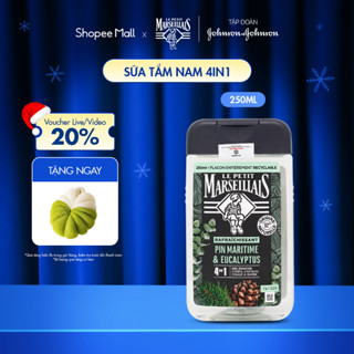  Sữa Tắm Nam Thơm Lâu 4 in 1 92% Thiên Nhiên Le Petit Marseillais Chiết Xuất Thông Biển & Bạch Đàn 250ml 1356 