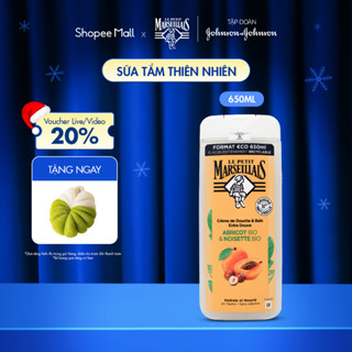  Sữa Tắm 92% Thiên Nhiên Le Petit Marseillais Dịu Nhẹ Chiết Xuất Mơ Hữu Cơ Và Hạt Phỉ Hữu Cơ 650ml 0809 