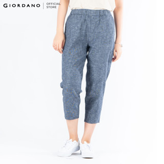  GIORDANO Quần Lửng Linen Nữ 5420228 