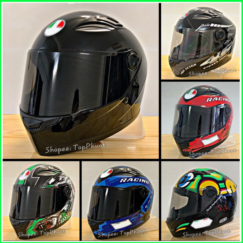 Mũ Bảo Hiểm Fullface A.G.U Chính Hãng - Bảo Hành 12 Tháng (Tặng Túi Đựng Mũ)