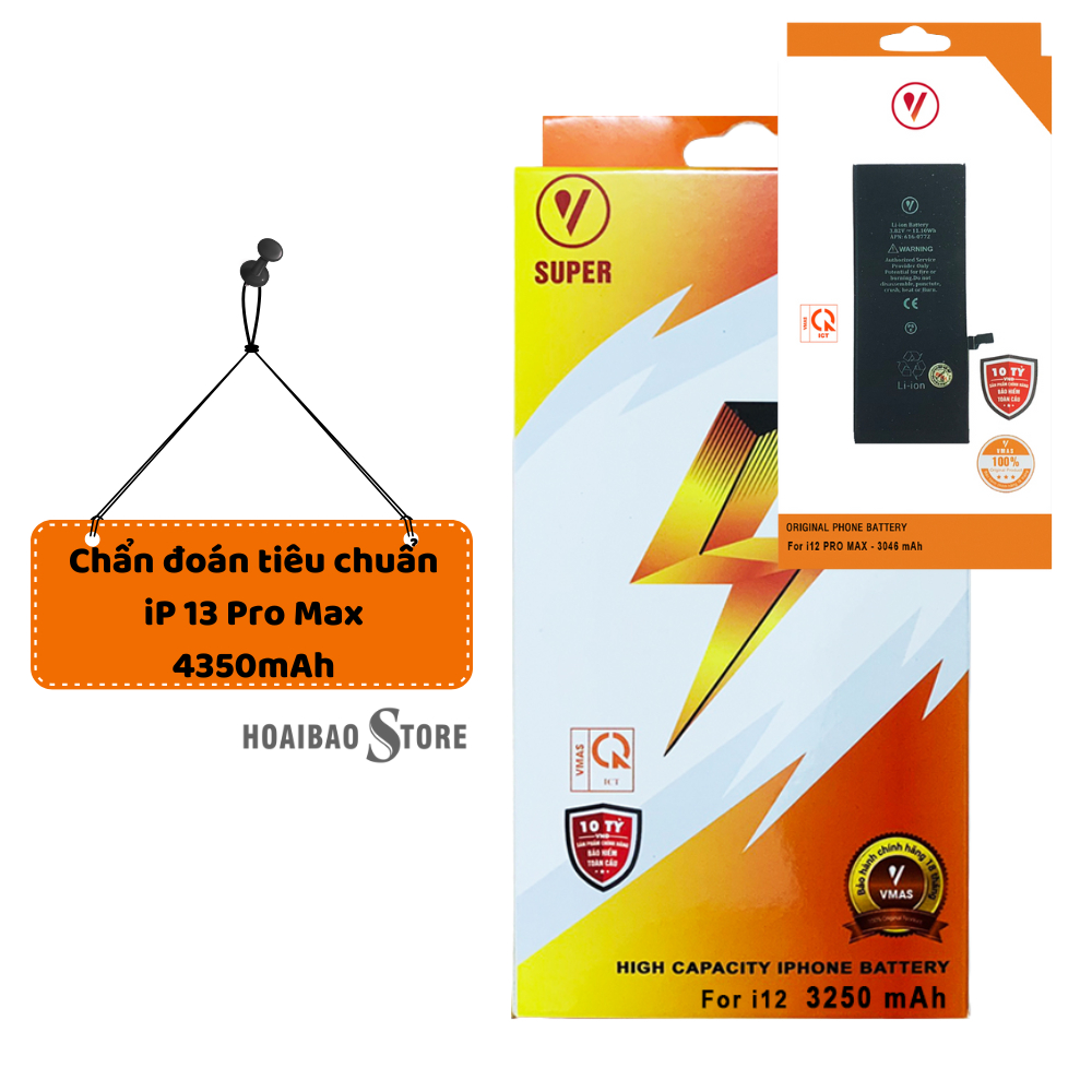 Pin cho iPhone 13 Pro Max chính hãng Vmas Tuổi thọ pin cao