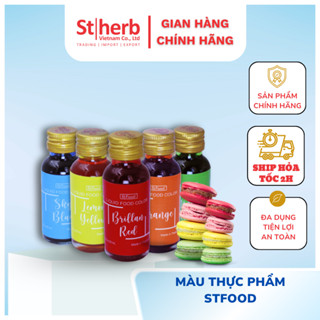  Màu Thực Phẩm StFood Tạo Màu Cho Đồ Ăn Làm Bánh Pha Chế và Trang Trí Món Ăn 30ml 