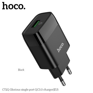 Củ sạc nhanh 18w cổng có đèn Hoco C72 và bộ sạc - hàng chính hãng