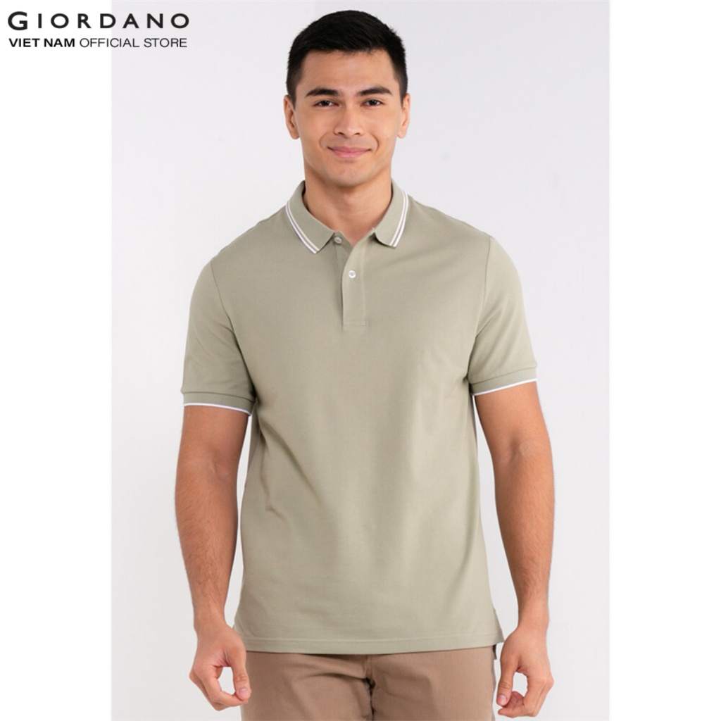GIORDANO Áo Thun Nam Có Cổ Trơn Polo 01012018