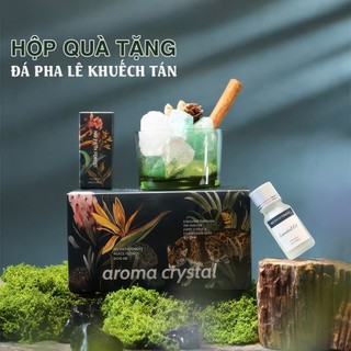 [Hộp Quà Tặng] Set Ly Đá Pha Lê Khuếch Tán Tinh Dầu Thơm Phòng 10ml – Decor Cao Cấp, Thư Giãn