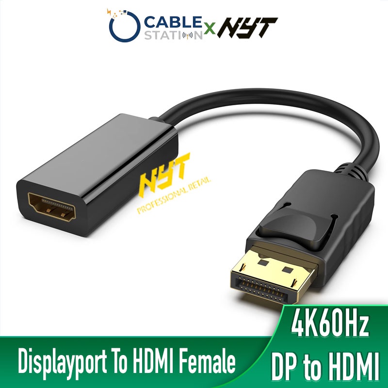 Cáp DisplayPort to HDMI Female Adapter DP to HDMI 4K | Cable Station