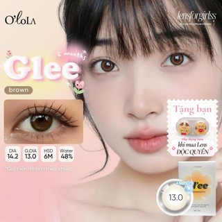  Lens Nâu | Kính áp tròng nâu trong trẻo GLEE BROWN chính hãng OLOLA | Lens cận | LENSFORGIRLSS 