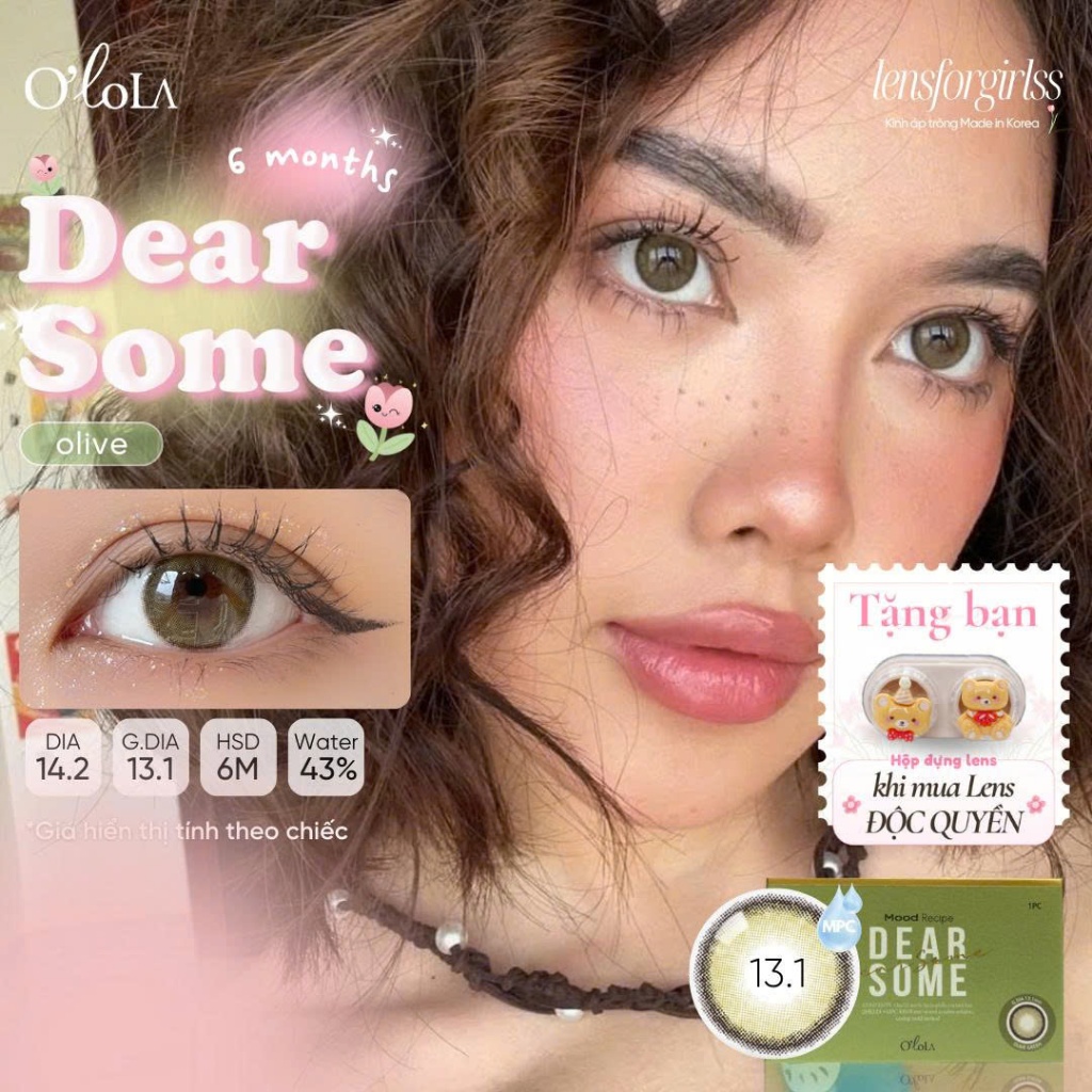 Kính áp tròng DEARSOME OLIVE chính hãng OLOLA | Lens cận | LENSFORGIRLSS