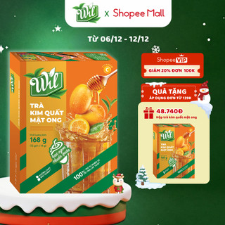  Trà kim quất mật ong Wil bột trà tắc hòa tan hộp 12 gói 
