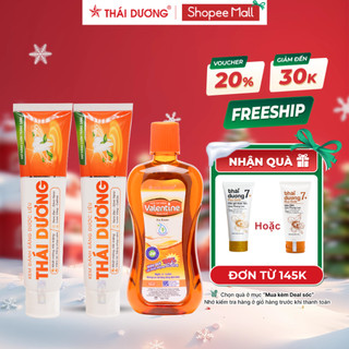  COMBO 2 Kem đánh răng Thái Dương và 1 Nước súc miệng Valenlentine 