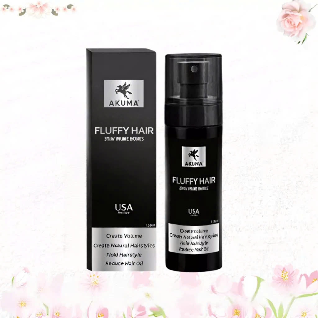 Xịt tạo phồng Akuma Fluffy Hair 120ml giúp tóc bồng bềnh - Tạo độ phồng tóc, kiềm dầu tốt