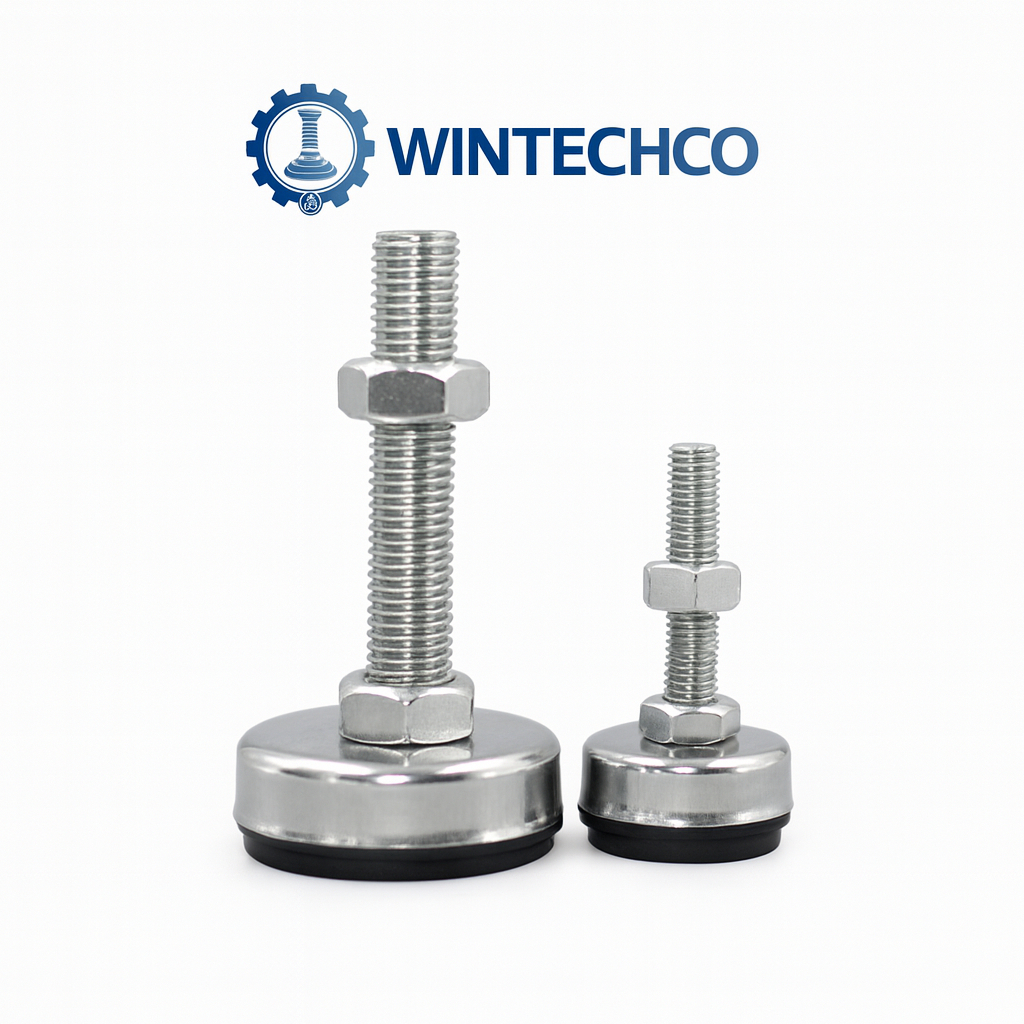 Chân tăng chỉnh thép mạ kẽm Đế D43