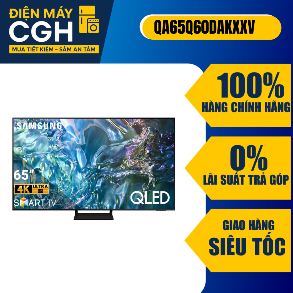 Tivi Samsung 65 inch Smart TV 4K Qled QA65Q60DAKXXV