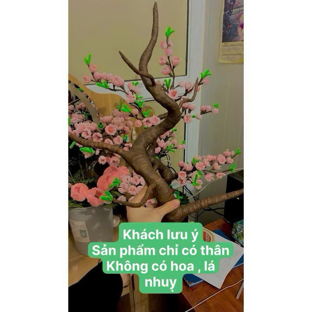  Thân bonsai giả làm cây mai cây đào trang trí tết. Gốc bonsai 
