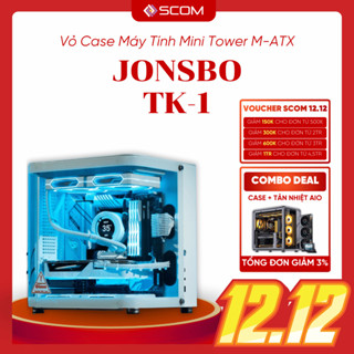  Vỏ Case PC Jonsbo TK-1 Case Máy Tính M-ATX Mini Tower Mặt Kính Cong Bể Cá Nhỏ Gọn 