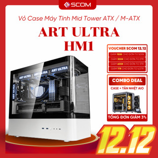  Vỏ Case PC Darkflash Art Ultra HM1 Case Máy Tính M-ATX Mid Tower ATX   M-ATX Mặt Kính Cong Hai Màu 