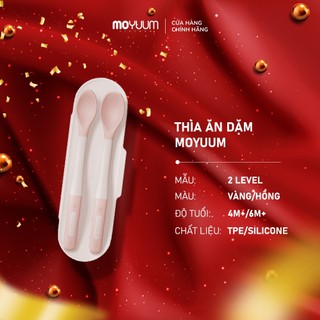  Bộ thìa ăn dặm silicon Moyuum - 2 cấp độ - 4m+ 