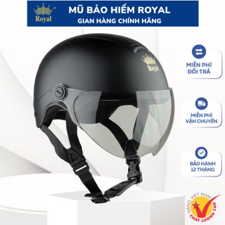  Mũ Bảo Hiểm Royal Có Kính M103K Chính Hãng Nam Nữ Nón Bảo Hiểm Nửa Đầu Có Kính Bảo Hành 12 Tháng 