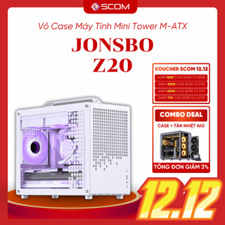  Vỏ Case PC Jonsbo Z20 Case Máy Tính M-ATX Mini Tower Mặt Kính Mặt Lưới Tay Cầm Nhỏ Gọn 