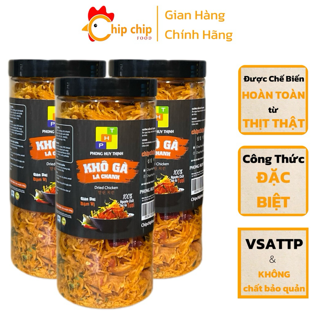 KHÔ GÀ LÁ CHANH Loại 1 - Khô Gà GIÒN Chipchipfood [1kg]