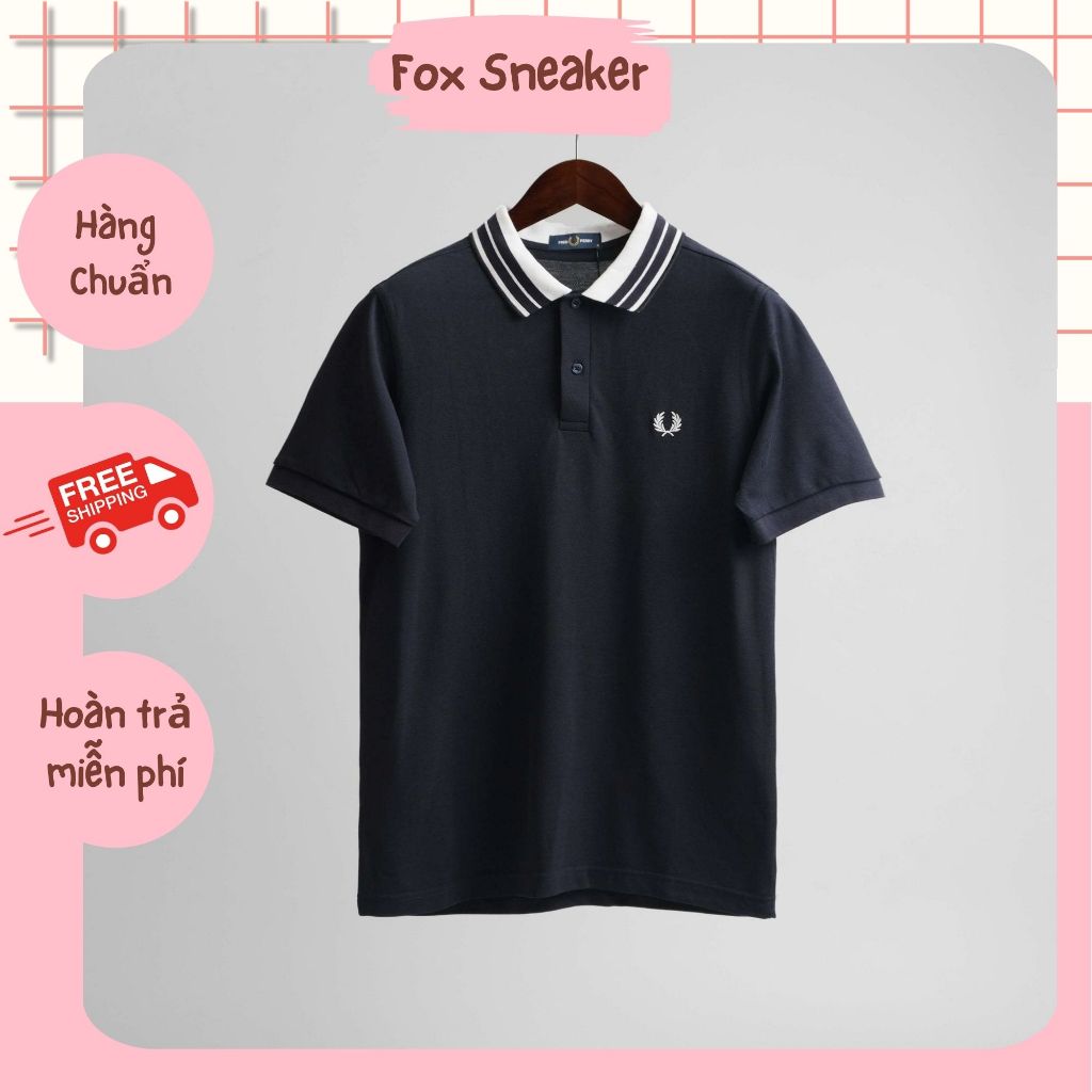 Polo Fred Perry Navy Cổ Viền Hàng Chính Hãng | Fox Sneaker
