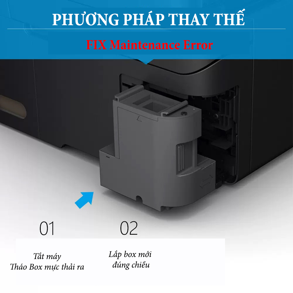 Chip và box Maintenance T04D1 – Reset Epson L6160, L6170, L6190, L6270, M2140 ... – Hết Lỗi Maintena