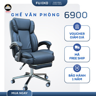 Ghế giám đốc FUJIKO model 6900 bọc da, có massage, chân xoay 360, tựa lưng, tựa đầu êm ái