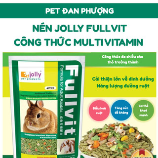 Jolly - Thức ăn Fullvit bổ sung Vitamin, nguyên tố vi lượng, Prebiotics cho thỏ trưởng thành