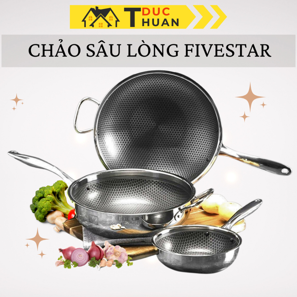 Chảo chống dính Black Cube Fivestar sâu lòng hàng chính hãng size 30 -32CM